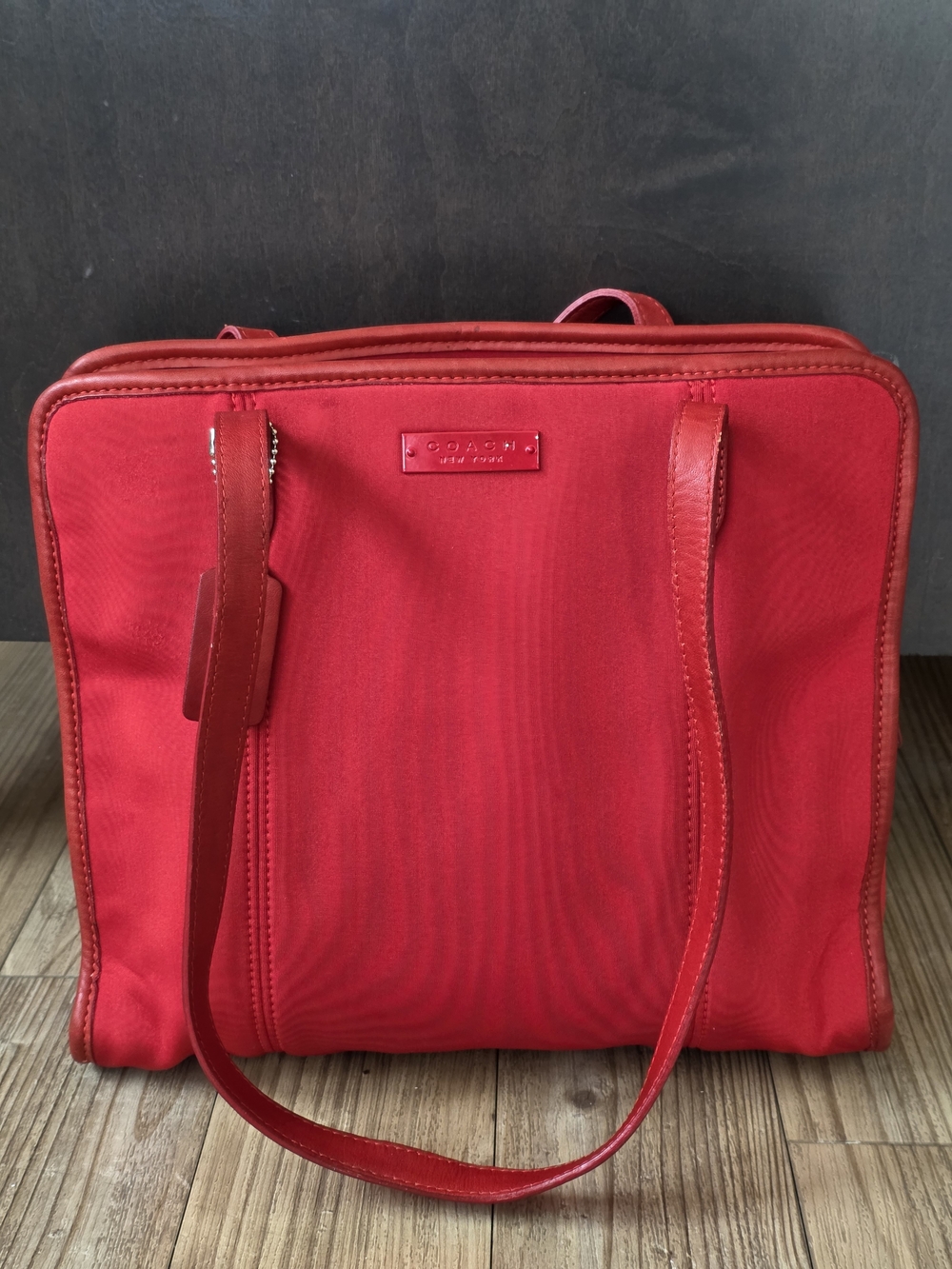 Coach Vintage Red Neoprene Shoulder Bag